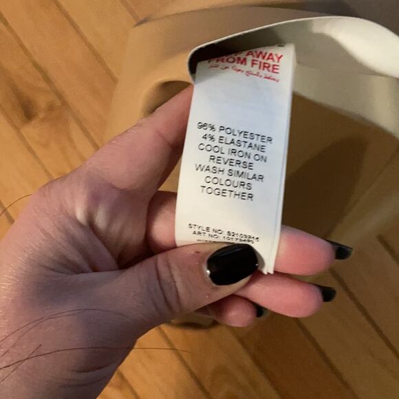 Missguided leather elastic skirt tan size small NWT - Picture 5 of 5